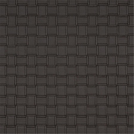 Designer Fabrics 54 in. Wide Brown- Basket Woven Upholstery Faux Leather G658